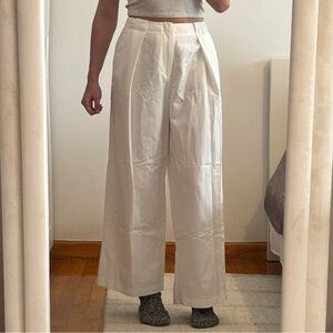 Zara Cream Wide-Leg Trousers